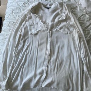 Express White Long Sleeve Button Down